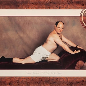 L'arte senza tempo della seduzione, poster stampato con cornice, stampa artistica originale di alta qualità, impermeabile e antistrappo, classica di George Costanza Seinfeld
