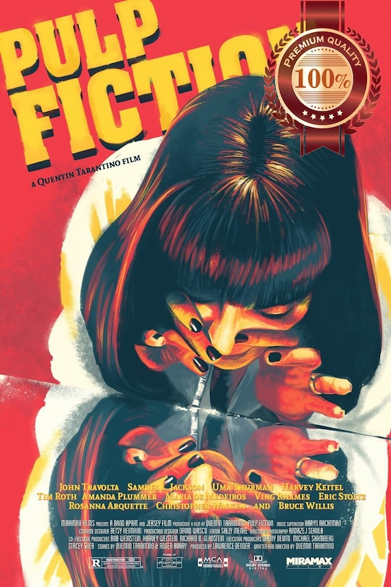 【当時物】90s PULP FICTION ORIGINAL POSTER PULP FICTION ORIGINAL CLASSIC 1994 90s MOVIE TARANTINO PRINT