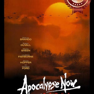 Póster premium resistente al agua y a las lágrimas de Apocalipsis ahora, película clásica original de 1979 y 70, impresión artística de película de cine original