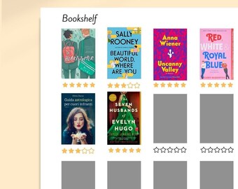 Lese-Tracker Druckbare Beilage: Bücherregal Lesetagebuch (Digitaler Download)