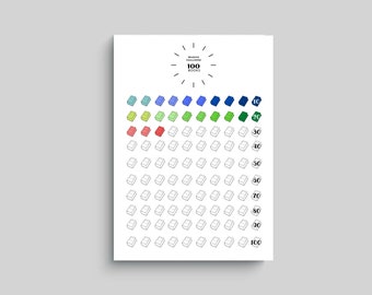 Reading Challenge Tracker Printable: 25, 50, 100 Bücher (Digitaler Download)