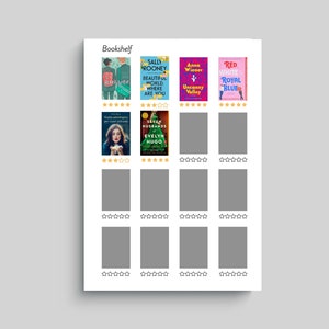 ¡ESTANTE DE LIBROS! Rastreador de lectura imprimible, registro de lectura, descarga instantánea para impresión o digital, 4 tamaños A4, A5, carta, media carta de EE. UU.