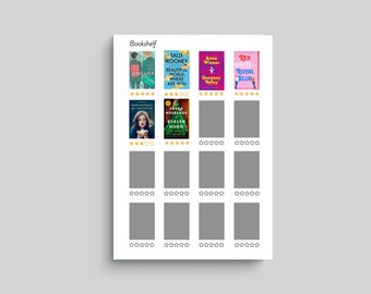 Bücher-Lesetracker zum Ausdrucken: Bücherregal-Lesetracker (Digitaler Download)
