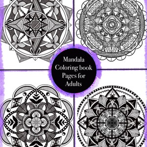 5 mandala coloring pages hand drawn