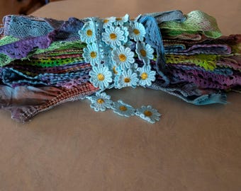 lace dyed scraps