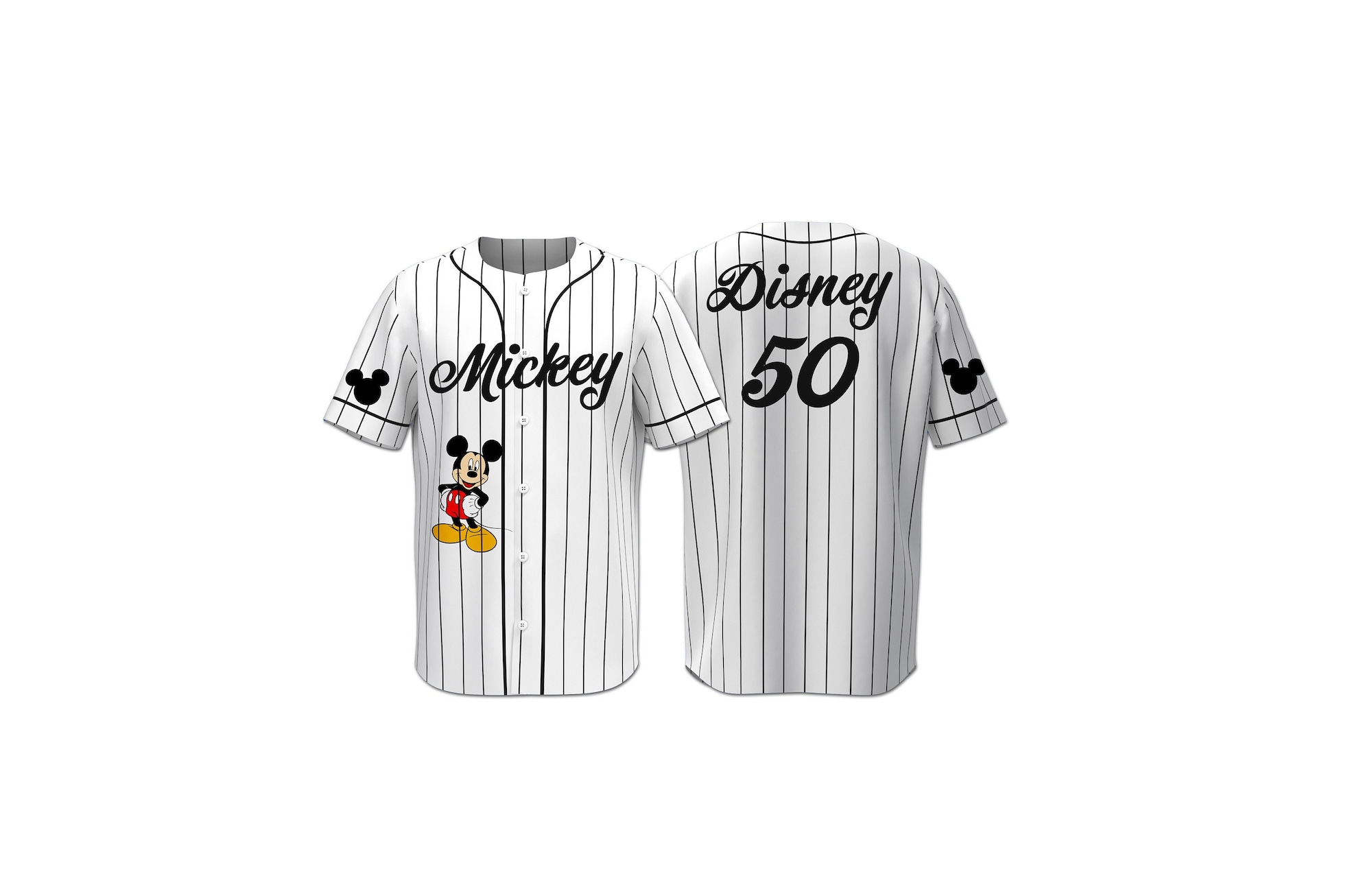 Mickey Jersey, Baseball Jersey, Black Baseball Jersey, Custom Baseball Jersey
