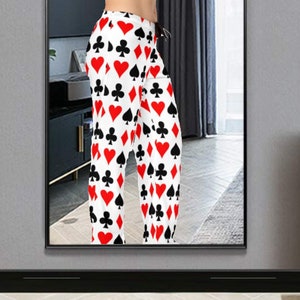 Women's Poker Pajama Pants, Playing Cards, Suits, Perfect gift for a Gambler, Grinder, Fish, Hold'em, poker player, poker mom, poker pro