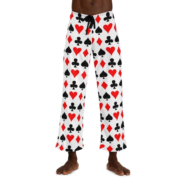 Pantalon de pyjama de poker pour hommes, cartes à jouer, costumes, cadeau parfait pour un joueur, broyeur, poisson, Hold'em, père, mari, fils, Noël, goujon
