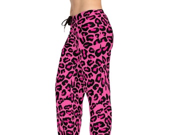Pink leopard print joggers top