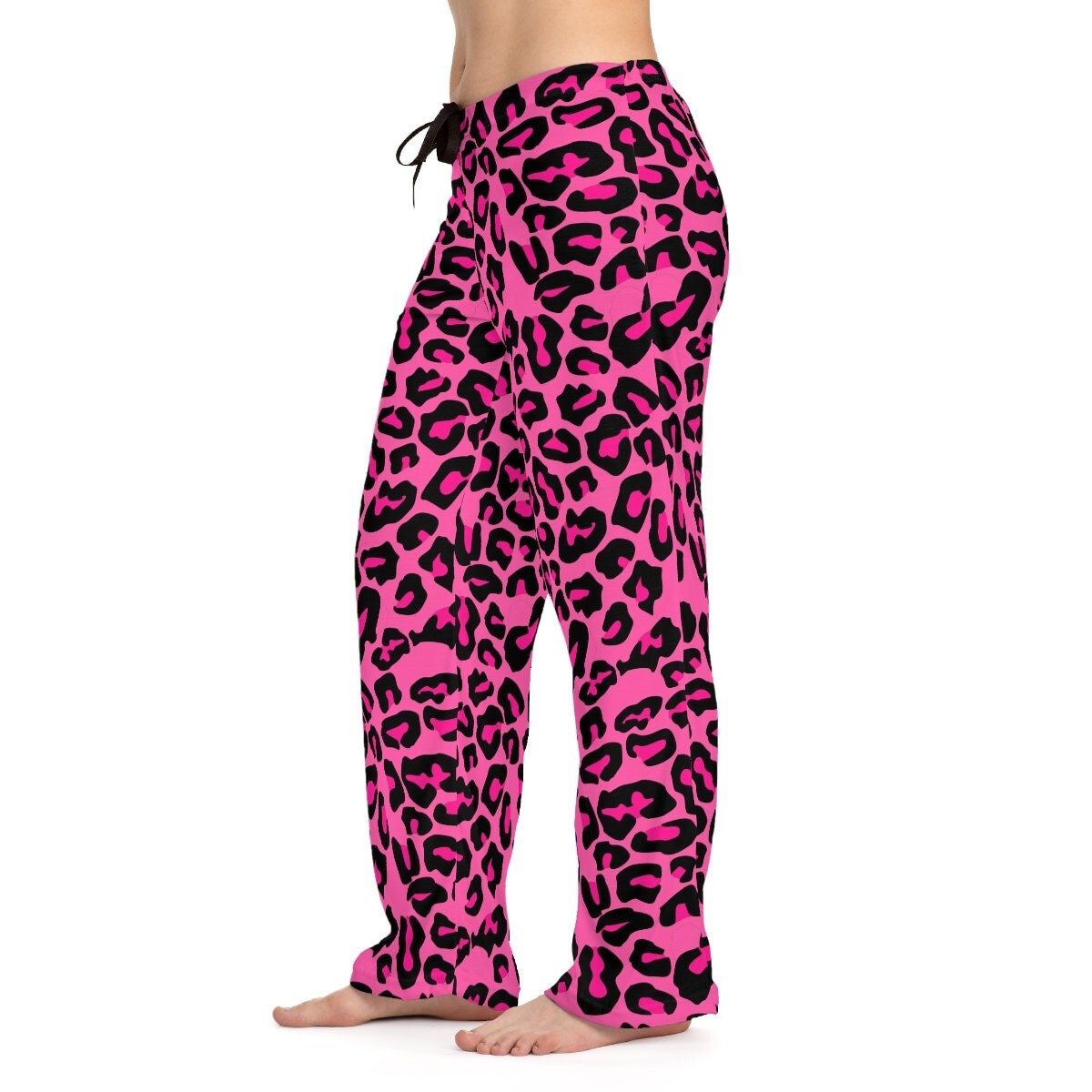 Women's Pink Leopard / Cheetah Print Pajama Pants Pink - Etsy
