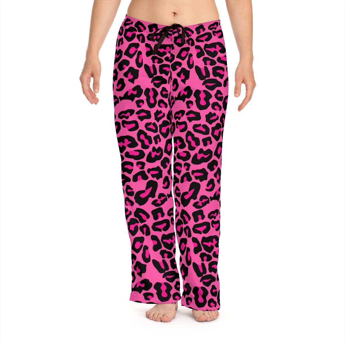 Women's Pink Leopard / Cheetah Print Pajama Pants Pink - Etsy