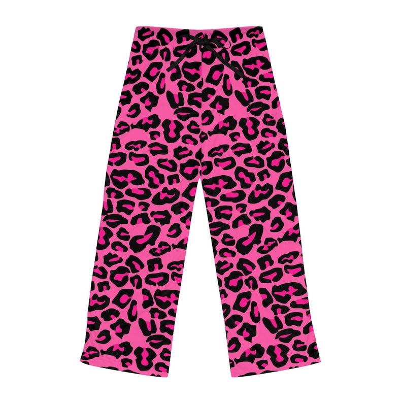 Women's Pink Leopard / Cheetah Print Pajama Pants Pink - Etsy