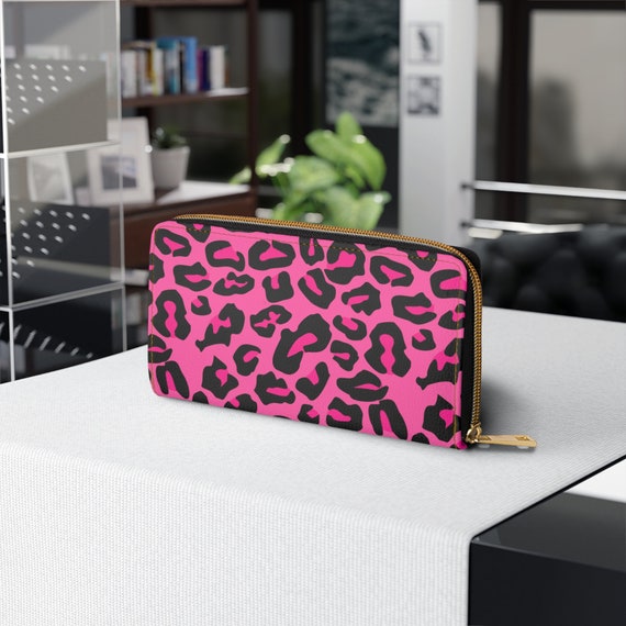 [Margesherwood ] /☆HEART ZIPPER WALLET/ pink leopard suede Margesherwood ] /☆HEART ZIPPER WALLET/ pink leopard suede