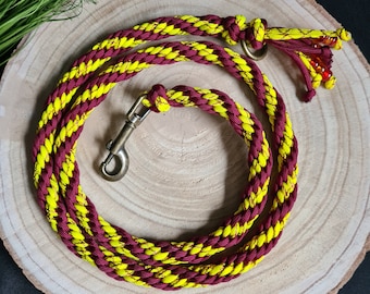 Leine "Haily", Paracord, 1,15m lang, ohne Handschlaufe in gelb, rot