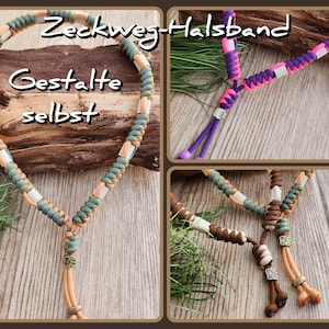 EM Keramik Zeckweg-Halsband, personalisierbar und individuell, Hund, Paracord, verstellbar Bild 1