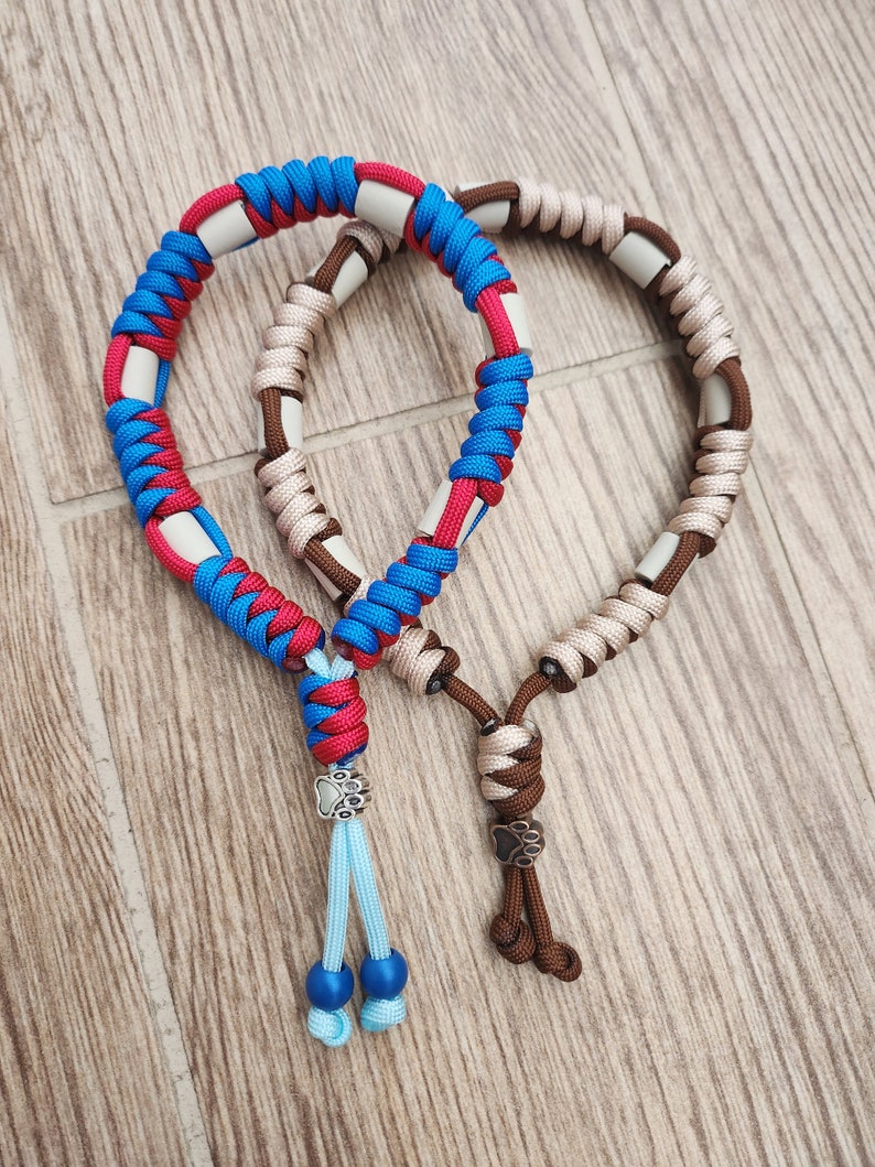 EM Keramik Zeckweg-Halsband, personalisierbar und individuell, Hund, Paracord, verstellbar Bild 5