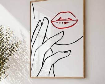 Makeup Wall Art Digital Download | Vanity Room Decor | Beauty Salon Wall Art Print |