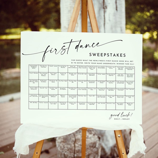 Dance Raffle Wedding First Dance Sweepstake - Etsy UK