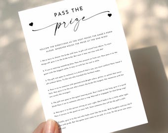 Gioco "Passa il premio" per l'addio al nubilato, attività digitale scaricabile, gioco "Passa il regalo", idea divertente per lo scambio di regali, idee per giochi per l'addio al nubilato