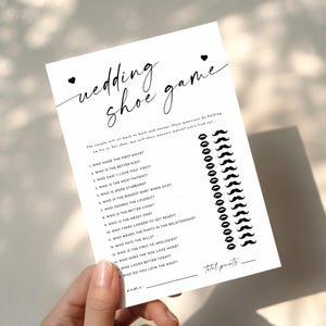 Wedding Shoe Game, Personalized Couples Wedding Shoe Game,  Bride and Groom Trivia, Wedding Reception Game, Fun Wedding Table Games