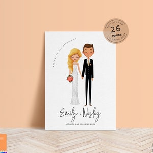 Kids Wedding Activity Book, Printable Wedding Activity and Coloring Book For Kids, Kids Wedding Table Games, Customisable Cover - CALM