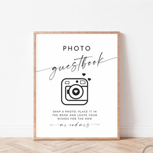 Photo Guestbook Sign, Editable Polaroid Guest Book Sign, Printable Guestbook Wedding Sign, Instax Square Guest Book Sign, Wedding Signs