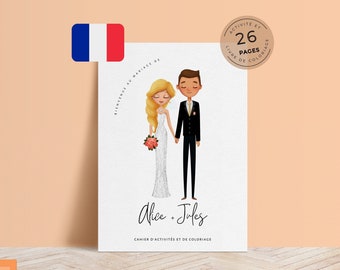 FRENCH Livre d'activités de mariage pour enfants, activité de mariage imprimable et livre de coloriage pour les enfants - CALM