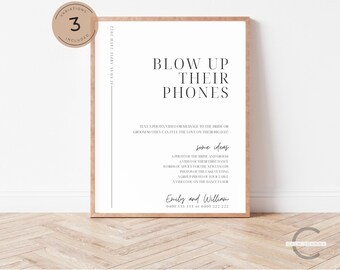 Blow up Their Phones Sign Template Editable I Spy Wedding - Etsy