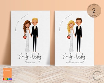 Kids Wedding Activity and Coloring Book Bundle, Printable Wedding Activity Book and Coloring Book For Kids, 2 Set Bundle - CALM