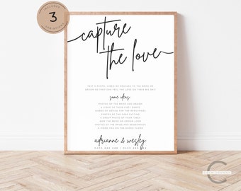 Capture The Love Sign Template, Editable Blow Up Their Phones Wedding Sign, Modern I Spy Game Signage, Wedding Reception Games, 3 Set Bundle