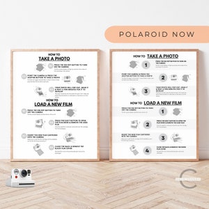 Polaroid Now i-Type Camera All-In-One Instructions Sign, Polaroid Now i-Type Instructions, How To Take A Photo, How To Load A Film