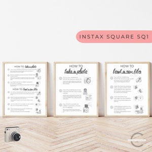 Istruzioni per la fotocamera Instax Square SQ1, istruzioni per la fotocamera Instax Square SQ1, come scattare una foto, come caricare una pellicola - set da 3