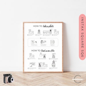 Fotocamera Instax Square SQ6 All-In-One con istruzioni per selfie, Istruzioni per Instax Square SQ6, Come scattare una foto, Come caricare una pellicola
