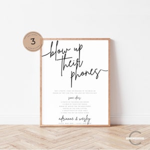 Blow up Their Phones Sign Template Editable I Spy Wedding - Etsy