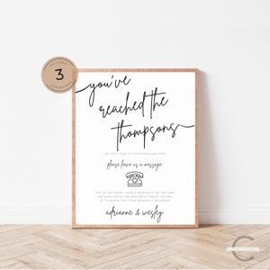 Audio Guestbook Sign Template, Editable Telephone Guestbook Sign, Modern Wedding Audio Booth Sign, Voicemail Guest Book Sign, 3 Set Bundle