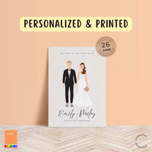 PRINTED Kids Wedding Activity Book, Personalized & Printed Wedding Activity and Coloring Book For Kids, Kids Wedding Table Games - CHIC