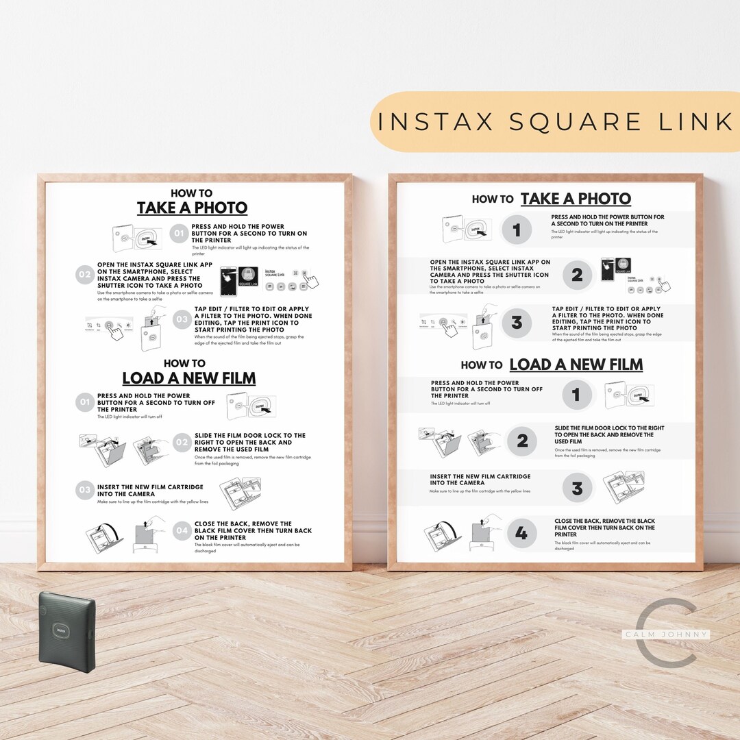 Instax Square Link Printer All-in-one Instructions Sign, Instax Square ...