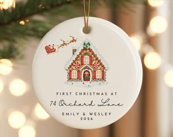 Personalized First Christmas In Our New Home Ornament, New House Christmas Bauble, Custom 1st Home Bauble Keepsake, Gift for Homeowners