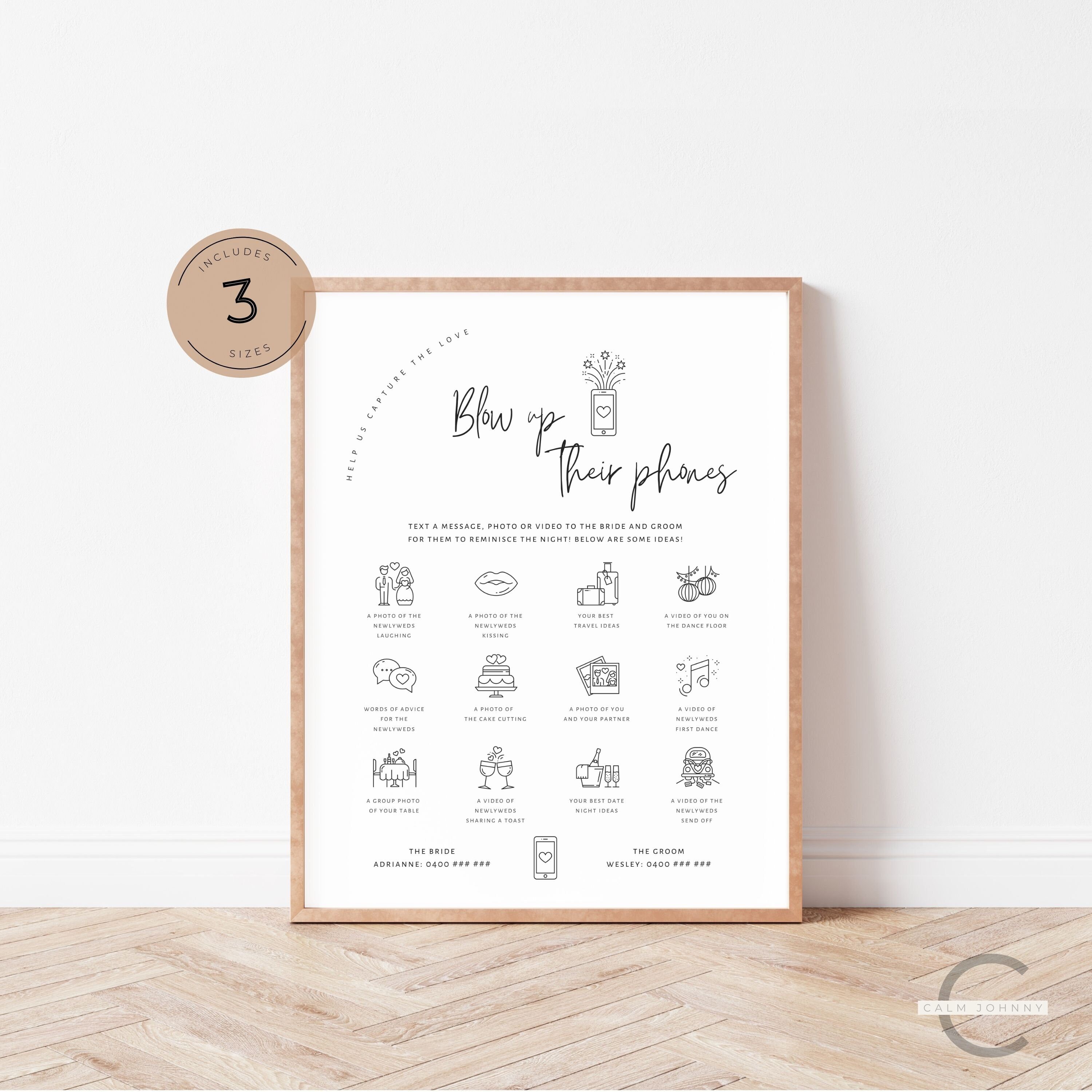 Infographic Blow up Their Phones Sign Template, Editable Blow up Their ...