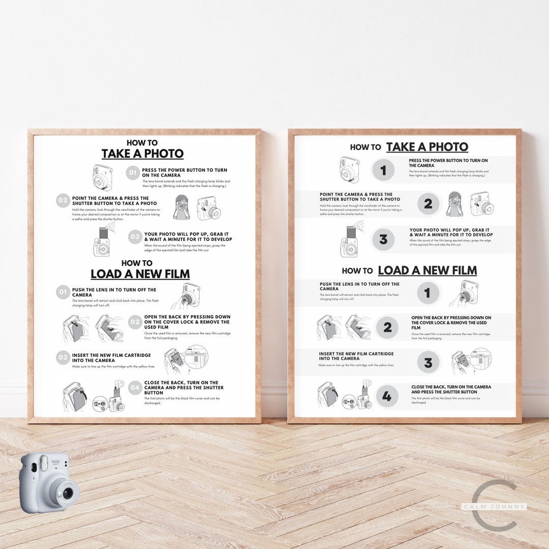 Instax Mini 11 Instant Camera Allinone Instructions Sign Etsy