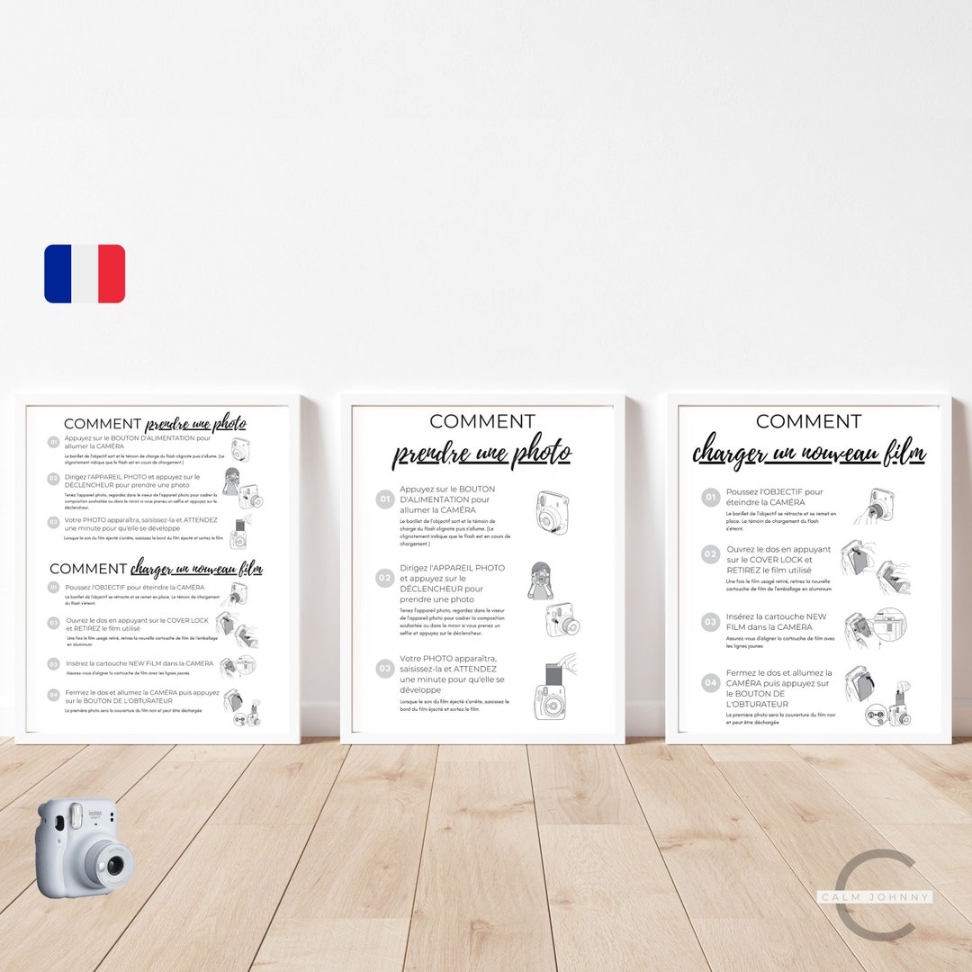 Français Instax Mini 11 Instructions Sign, Wedding Polaroid Film
