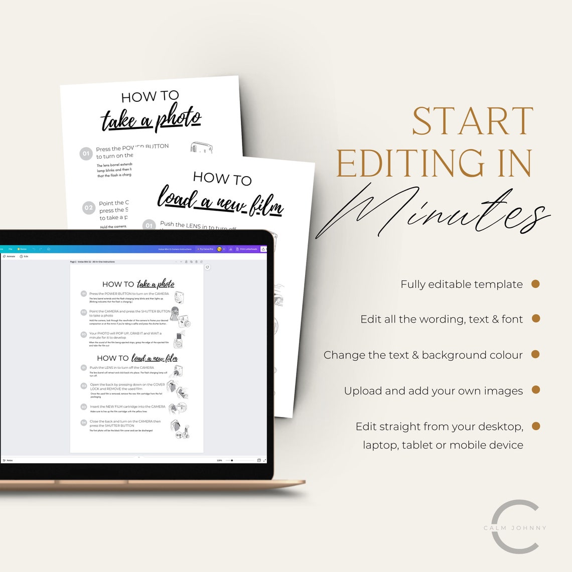 Instax Mini 11 Camera Instructions Sign Wedding Polaroid Film Etsy