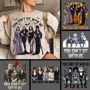 6+ Paquetes de Halloween &quot;No puedes sentarte con nosotros&quot; (PNG), Paquete de Halloween &quot;Viajes de chicas&quot;, Paquete de brujas malas, Temporada espeluznante (PNG), Vibras de bruja, Archivo digital