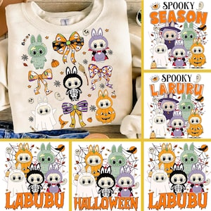 6 + Cute Spooky Doll Monster Characters Png Bundle, Halloween Doll For Kids Png, Halloween Png, Monster Doll Horror Png, Sublimation Designs