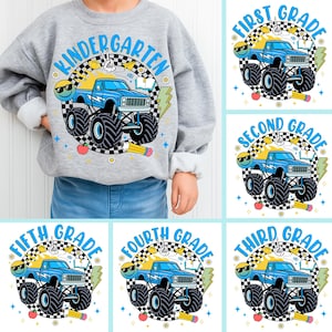 Preppy Back To School Bundle For Boys Bundle PNG, School Boy PNG, Truck For Boy, Pre-K Kindergarten 1st/2nd 3rd Grade Png Sublimation Design