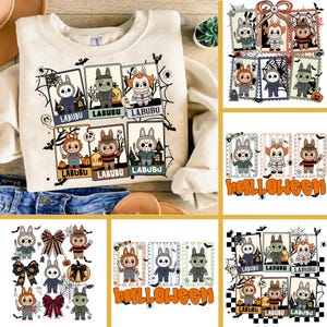 6+ Cute Spooky Doll Monster Characters Bundle Png, Doll Cartoon Halloween Png, Monster Doll Horror Png, Pumpkin Doll For Kids Girls Png