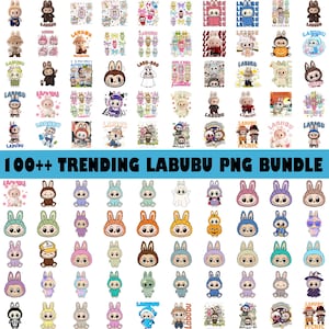 100++ Trending Labubu Design PNG Bundle, Kawaii Cute Digital Stickers, Labubu png, Labubu figures Art, Labubu download, Labubu PNG Clipart