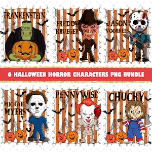 Horror Characters Png Bundle, Halloween Movies Png, Halloween Png, Horror Friends Png, Halloween Horror Characters, Digital Download