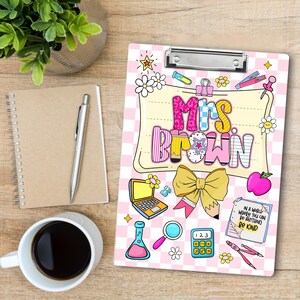 Personalized Teacher Gifts, Custom Boho Floral Teacher Clipboard, Back To School Teacher, Teacher Appreciation Gift, Teacher Name Clipboard