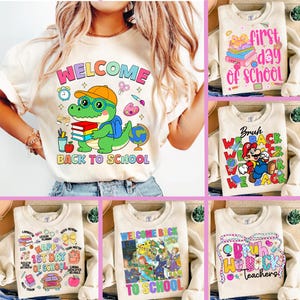 Back to School Png Bundle, Coquette Teacher Png, School Png, First Day Of School Png, Pre-k 1st/2nd/3rd Grade Designs, Retro Teacher PNG